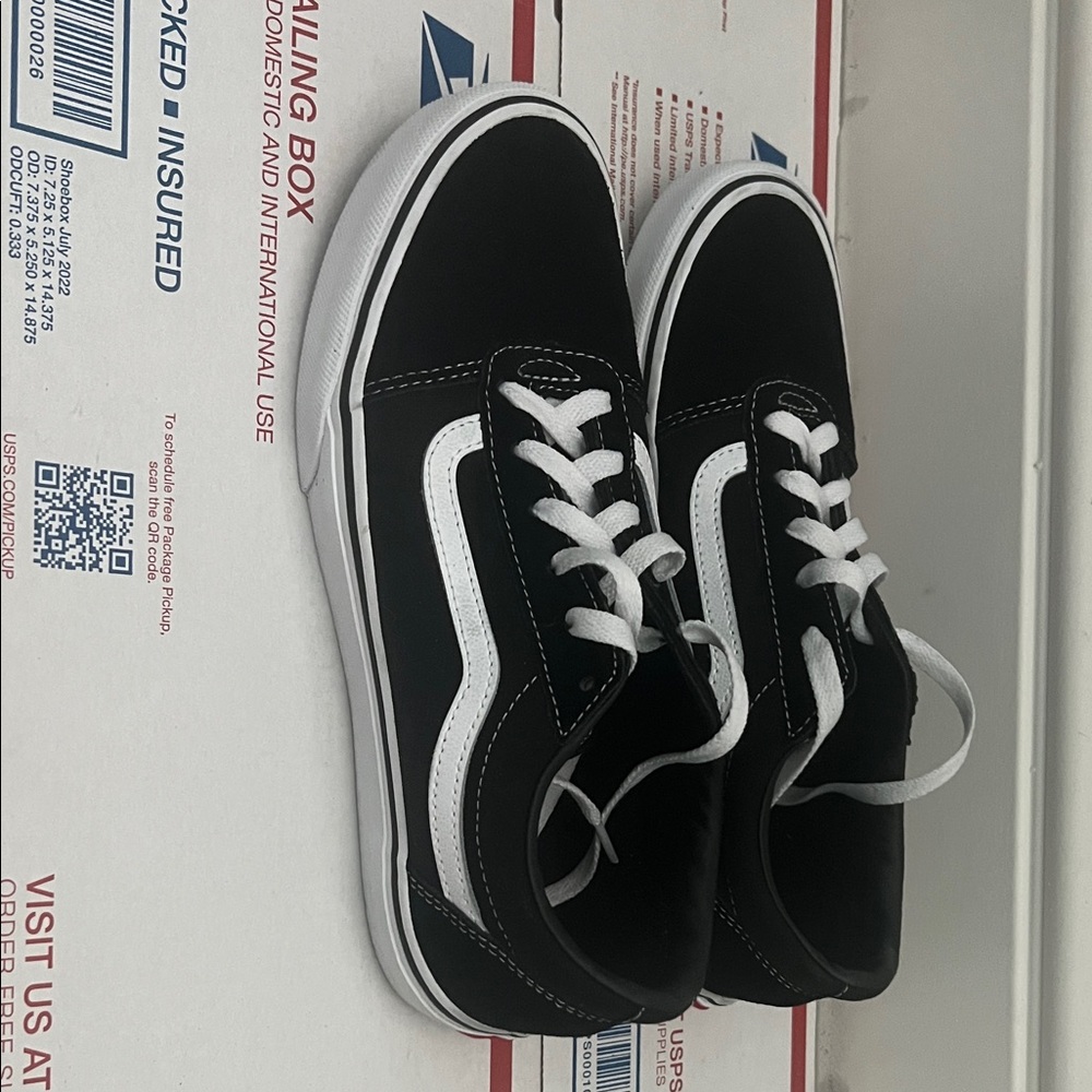 Vans Classic Black and White Low-Top Sneakers